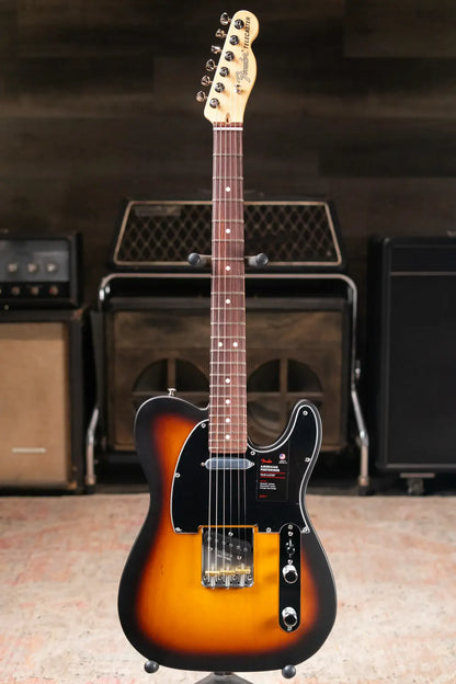 Fender Limited Edition American Performer Timber Telecaster Electric Guitar - 2-Color Sunburst with Gig Bag