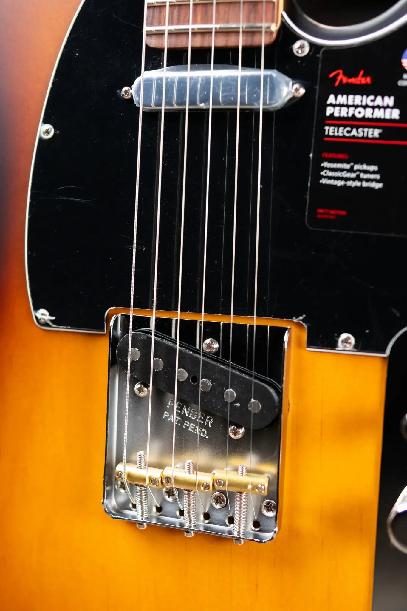 Fender Limited Edition American Performer Timber Telecaster Electric Guitar - 2-Color Sunburst with Gig Bag