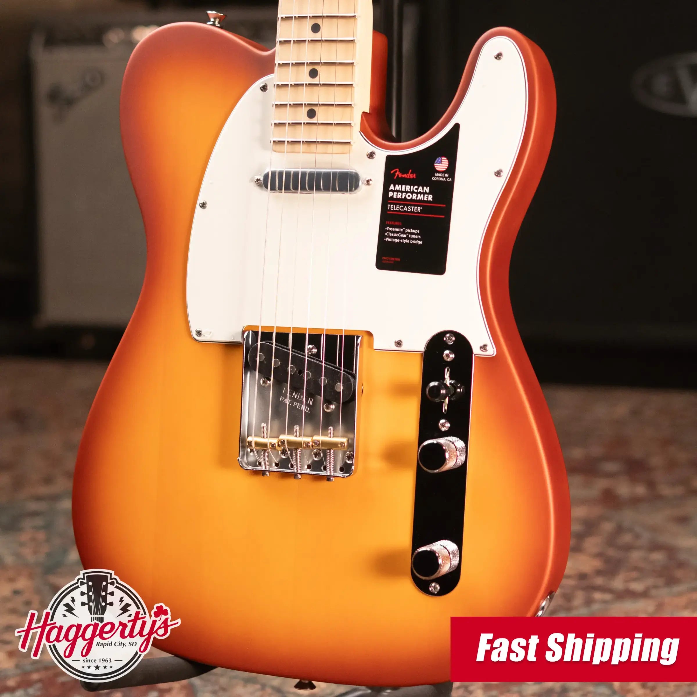 Fender Limited Edition American Performer Timber Telecaster - Honey Burst with Deluxe Gig Bag