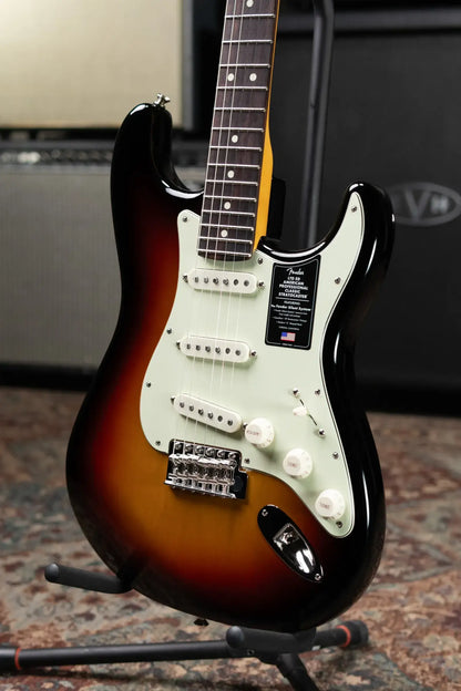 Fender Limited Edition American Professional Classic Stratocaster Electric Guitar Featuring the Silent Circuit - 3-Color Sunburst with Gig Bag