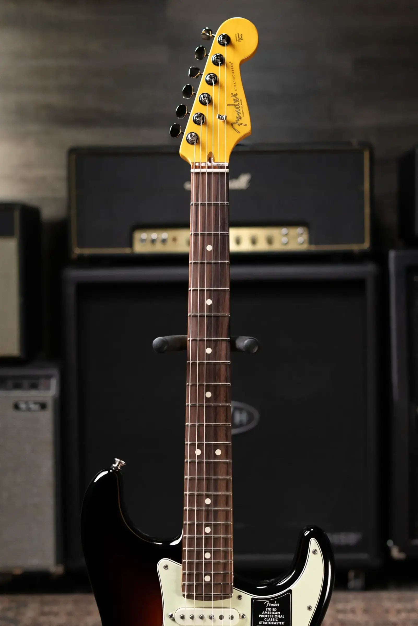 Fender Limited Edition American Professional Classic Stratocaster Electric Guitar - Featuring the Silent System - 3-Color Sunburst with Gig Bag