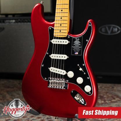 Fender Limited Edition American Professional Classic Stratocaster Electric Gutiar Featuring the Silent System - Candy Apple Red with Gig Bag