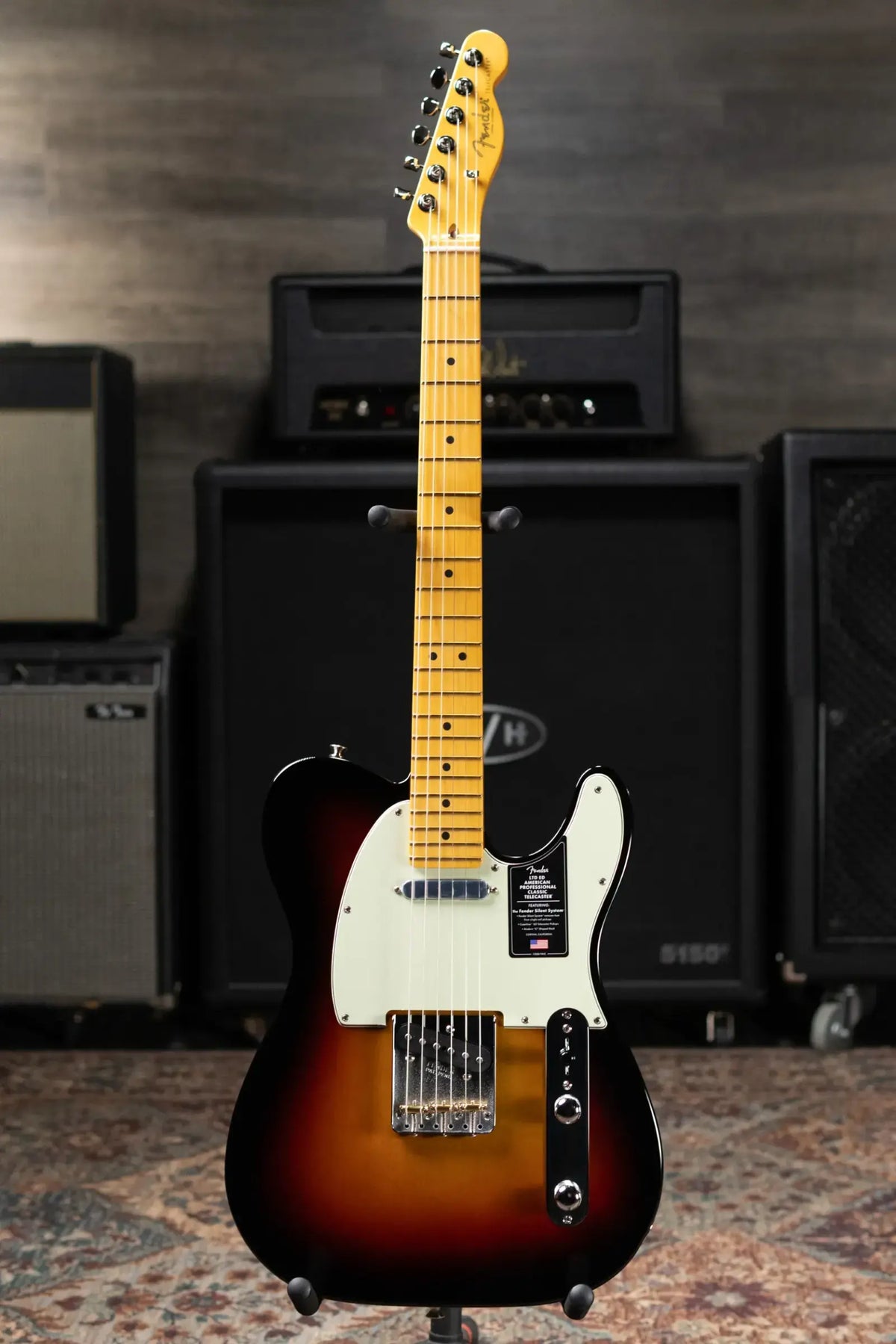 Fender Limited Edition American Professional Classic Telecaster Electric Guitar Featuring the Fender Silent System - 3-Color Sunburst with Gig Bag