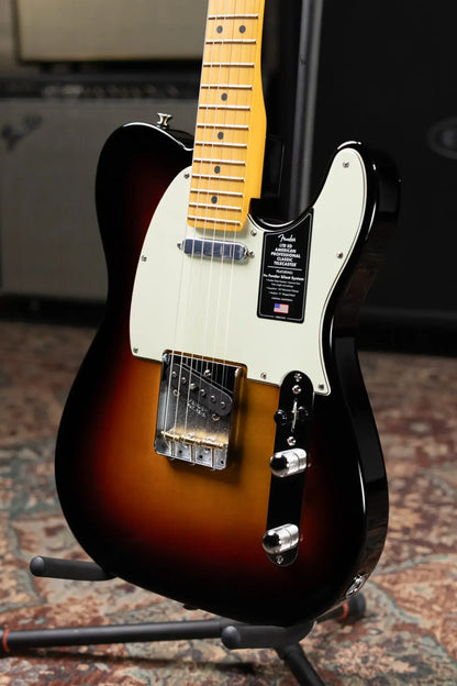Fender Limited Edition American Professional Classic Telecaster Electric Guitar Featuring the Fender Silent System - 3-Color Sunburst with Gig Bag