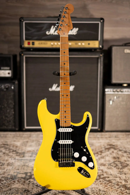 Fender Limited Edition American Ultra II HSS Stratocaster Electric Guitar - Graffiti Yellow with Hardshell Case