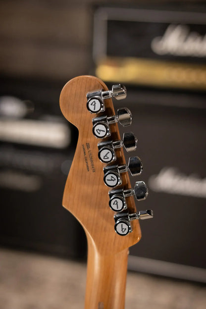 Fender Limited Edition American Ultra II HSS Stratocaster Electric Guitar - Graffiti Yellow with Hardshell Case