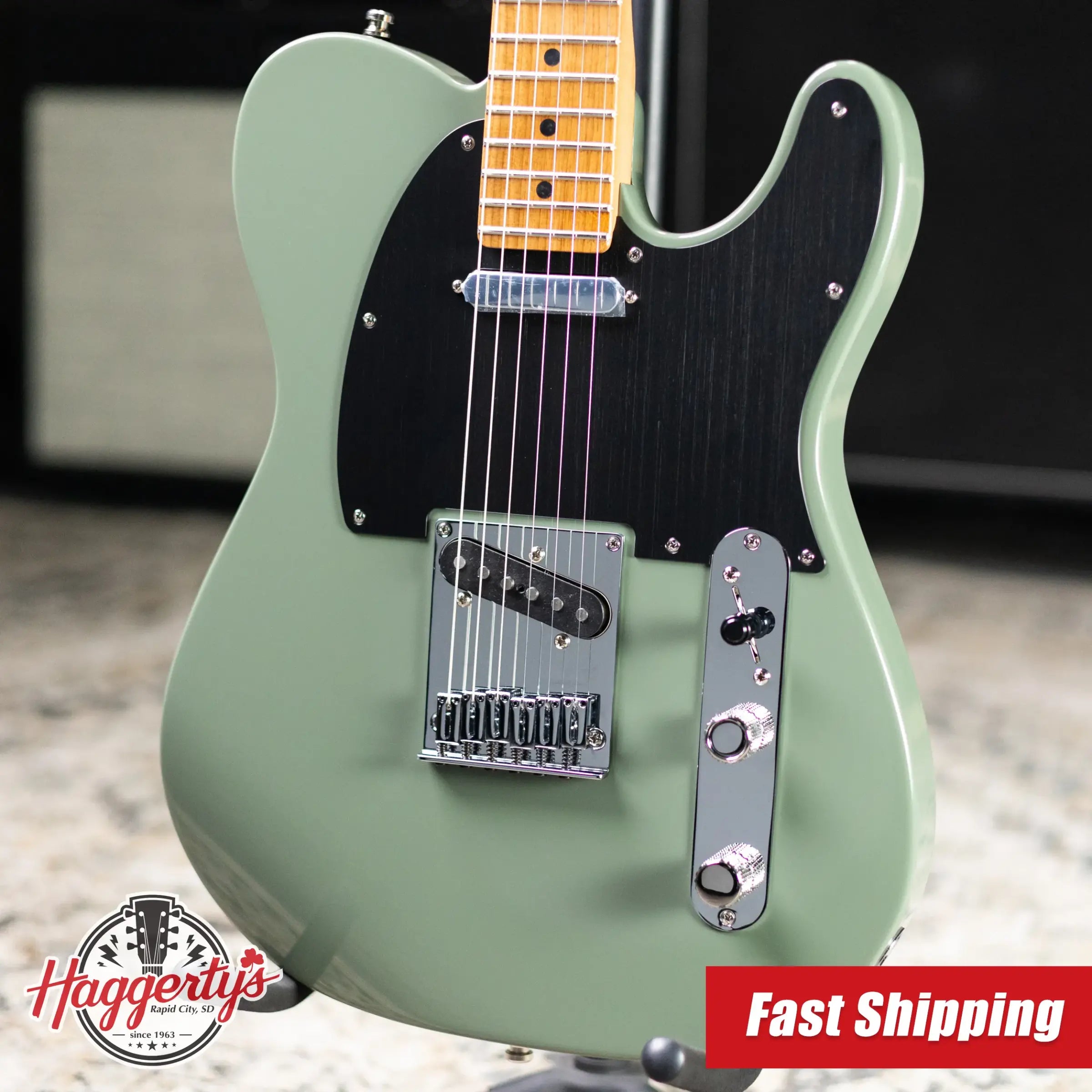 Fender Limited Edition American Ultra II Telecaster Electric Guitar - Antique Olive with Hardshell Case