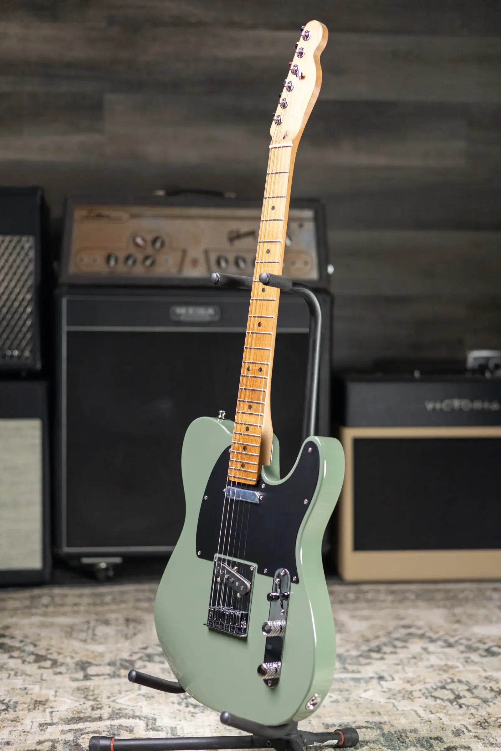 Fender Limited Edition American Ultra II Telecaster Electric Guitar - Antique Olive with Hardshell Case