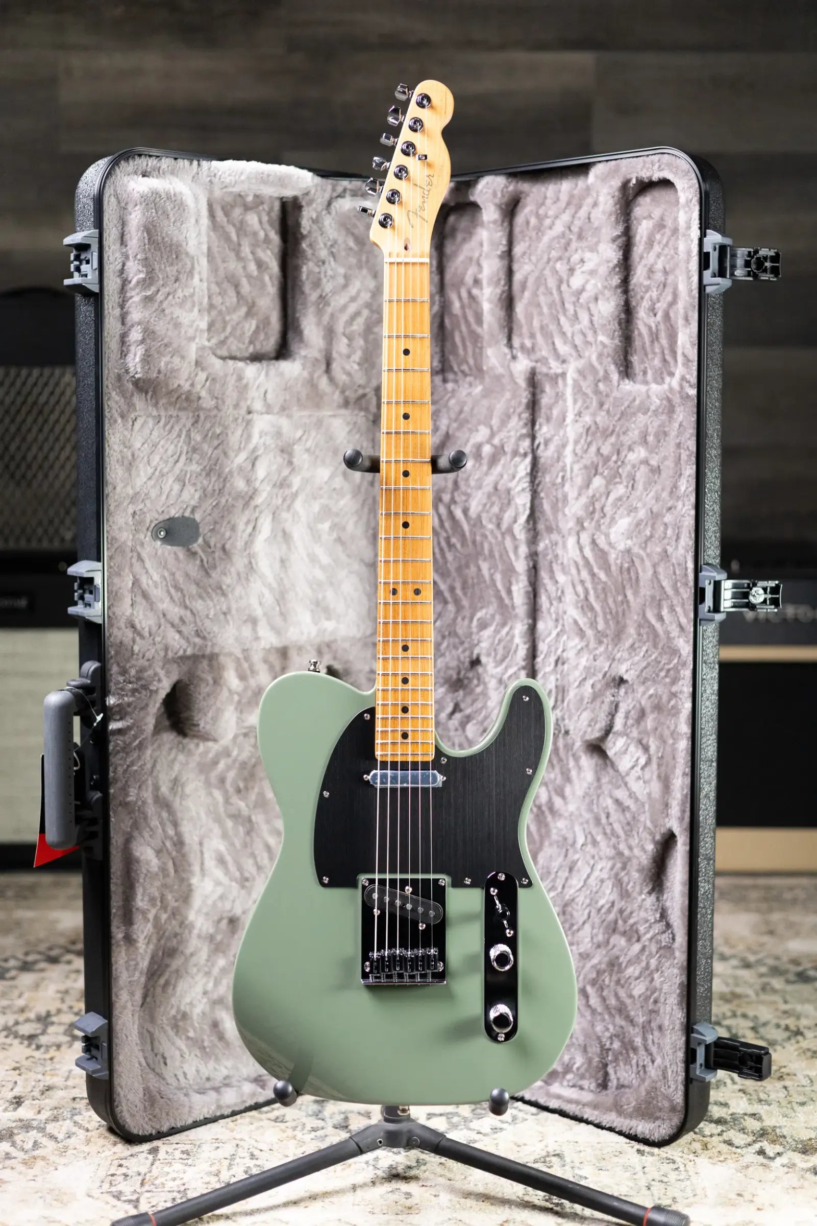 Fender Limited Edition American Ultra II Telecaster Electric Guitar - Antique Olive with Hardshell Case