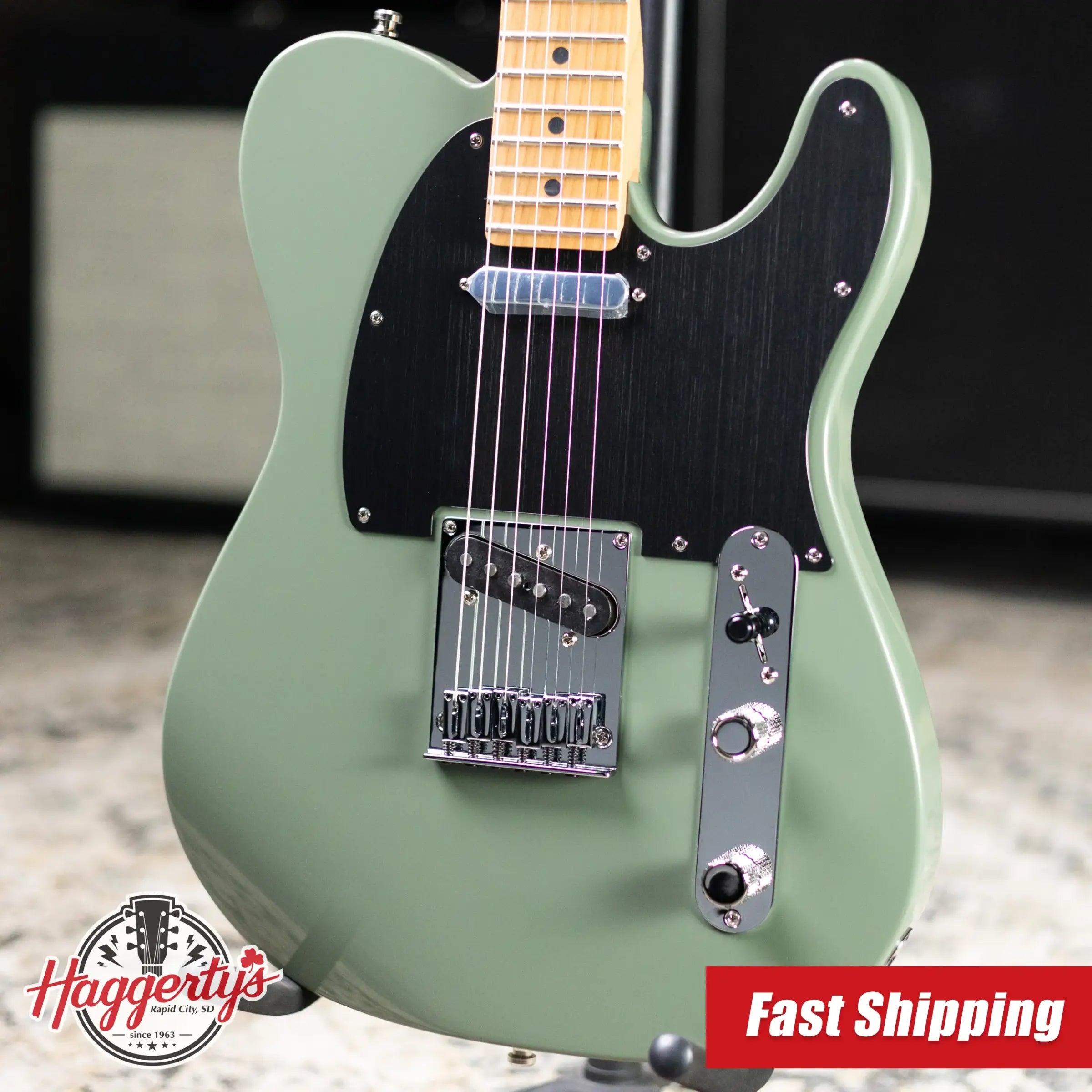 Fender Limited Edition American Ultra II Telecaster Electric Guitar - Antique Olive with Hardshell Case