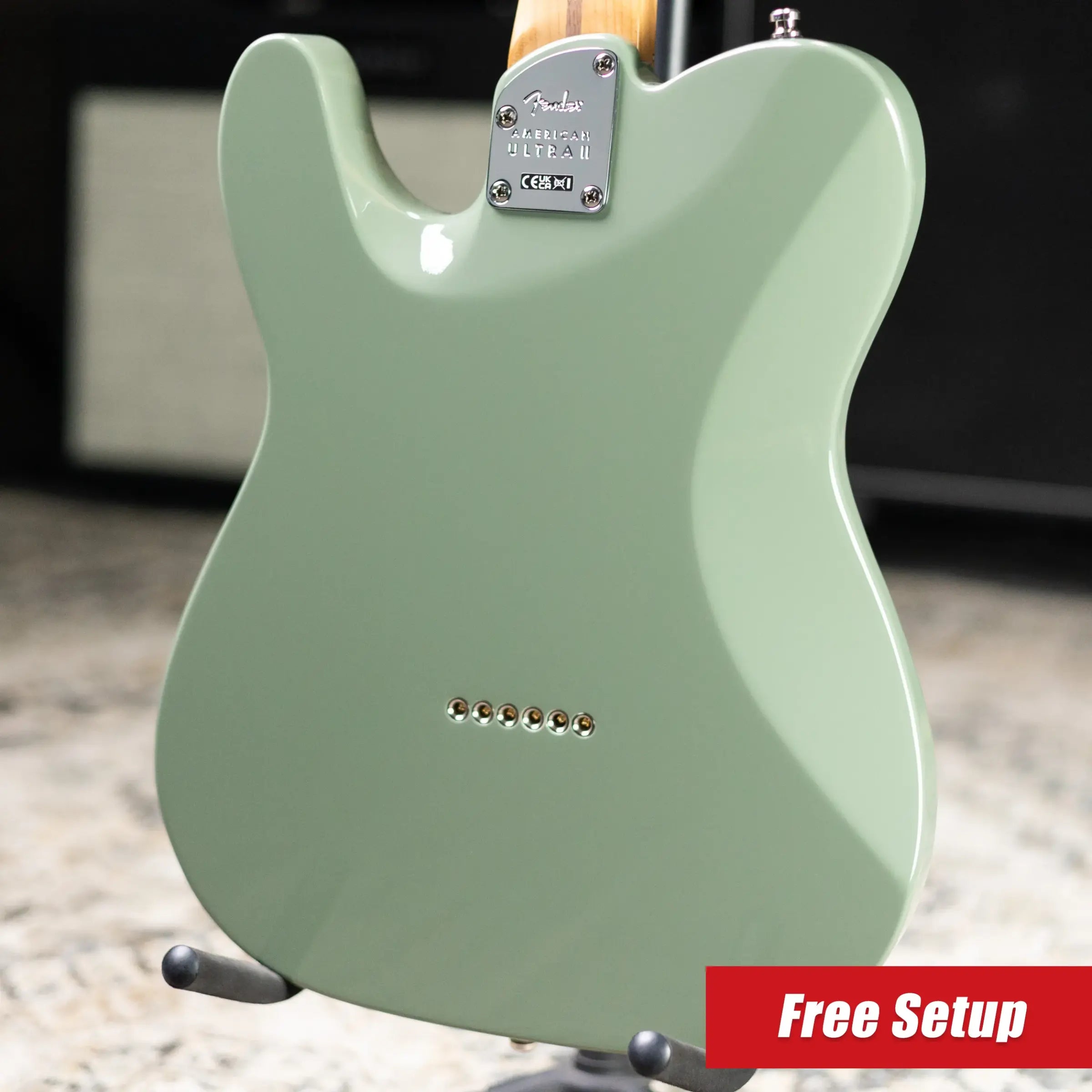 Fender Limited Edition American Ultra II Telecaster Electric Guitar - Antique Olive with Hardshell Case