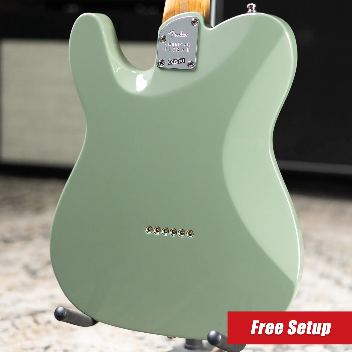 Fender Limited Edition American Ultra II Telecaster Electric Guitar - Antique Olive with Hardshell Case