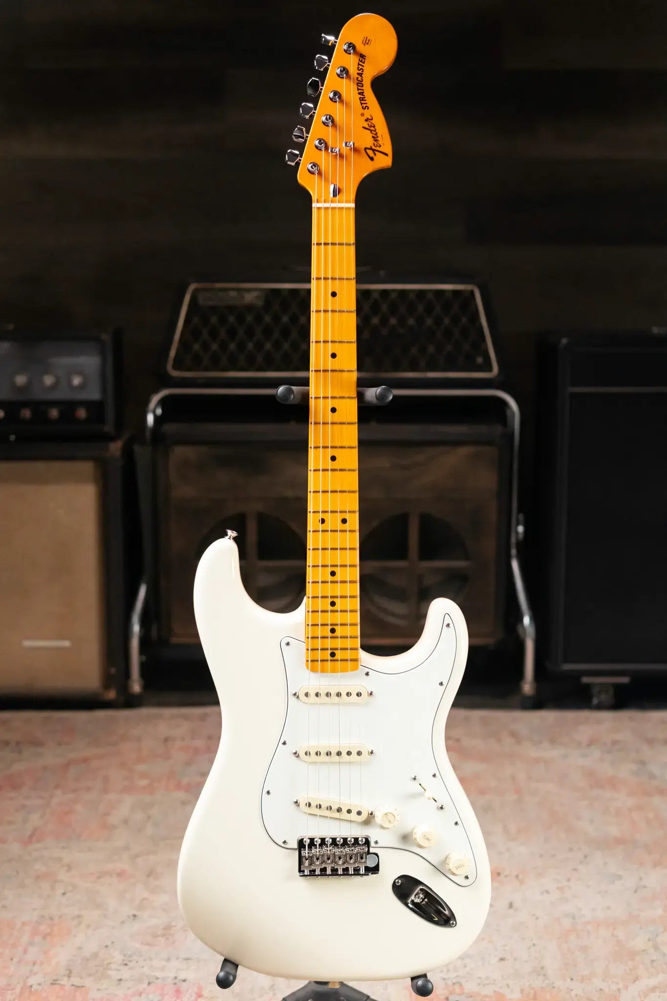 Fender Limited Edition American Vintage II '73 Stratocaster Electric Guitar, Maple Fingerboard - Olympic White with Hardshell Case