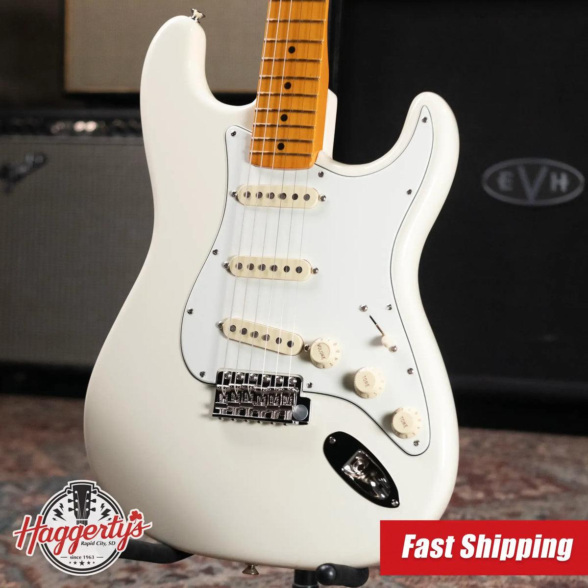Fender Limited Edition American Vintage II '73 Stratocaster Electric Guitar - Olympic White with Hardshell Case - Open Box