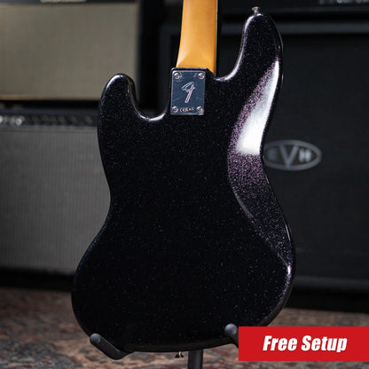 Fender Limited Edition Gold Foil Series Jazz Bass - Black Sparkle with Gig Bag