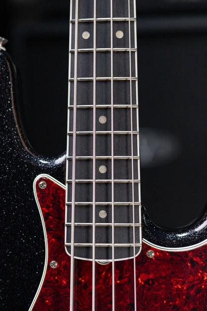 Fender Limited Edition Gold Foil Series Jazz Bass - Black Sparkle with Gig Bag