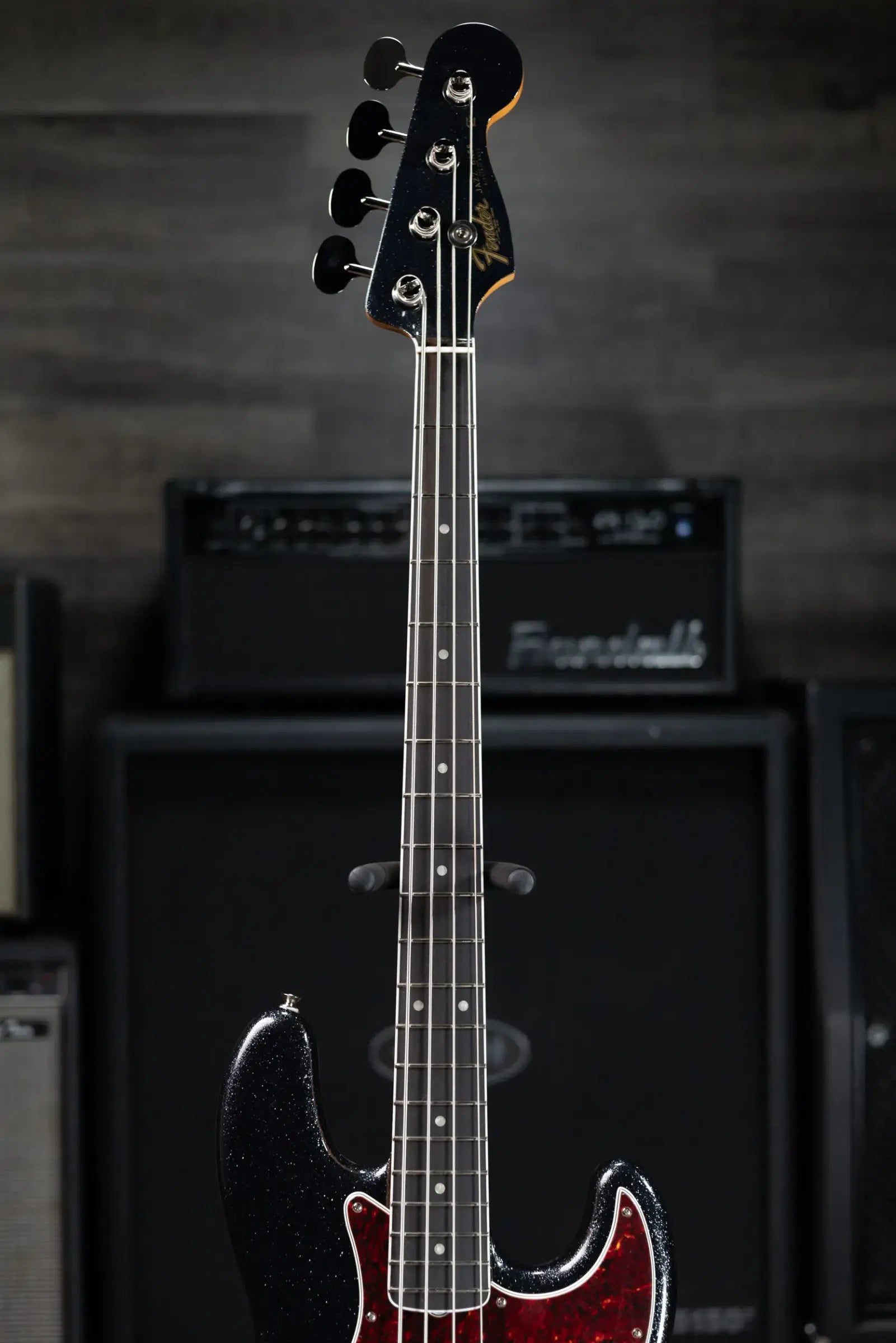 Fender Limited Edition Gold Foil Series Jazz Bass - Black Sparkle with Gig Bag