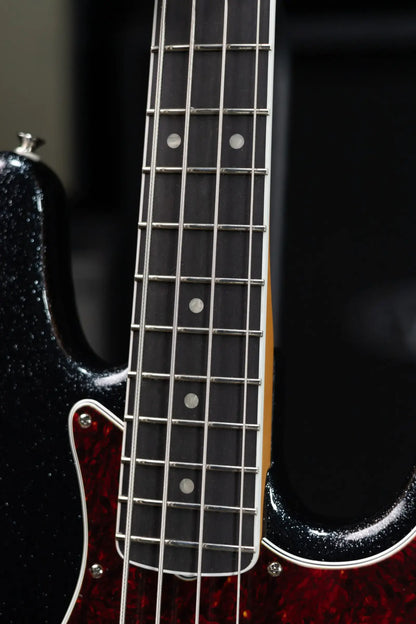 Fender Limited Edition Gold Foil Series Jazz Bass - Black Sparkle with Gig Bag