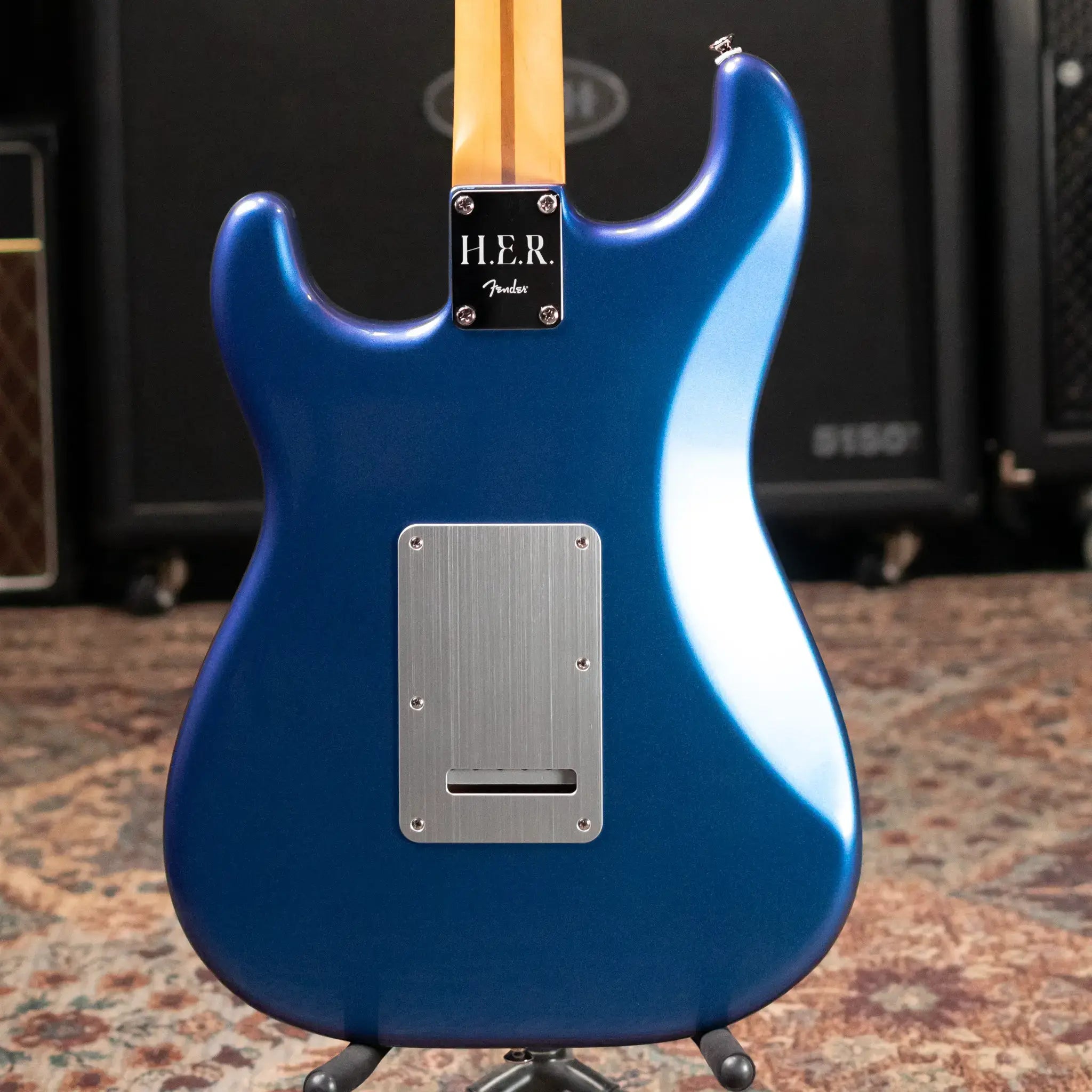 Fender Limited Edition H.E.R. Stratocaster Electric Guitar, Blue Marlin with Gig Bag - Used