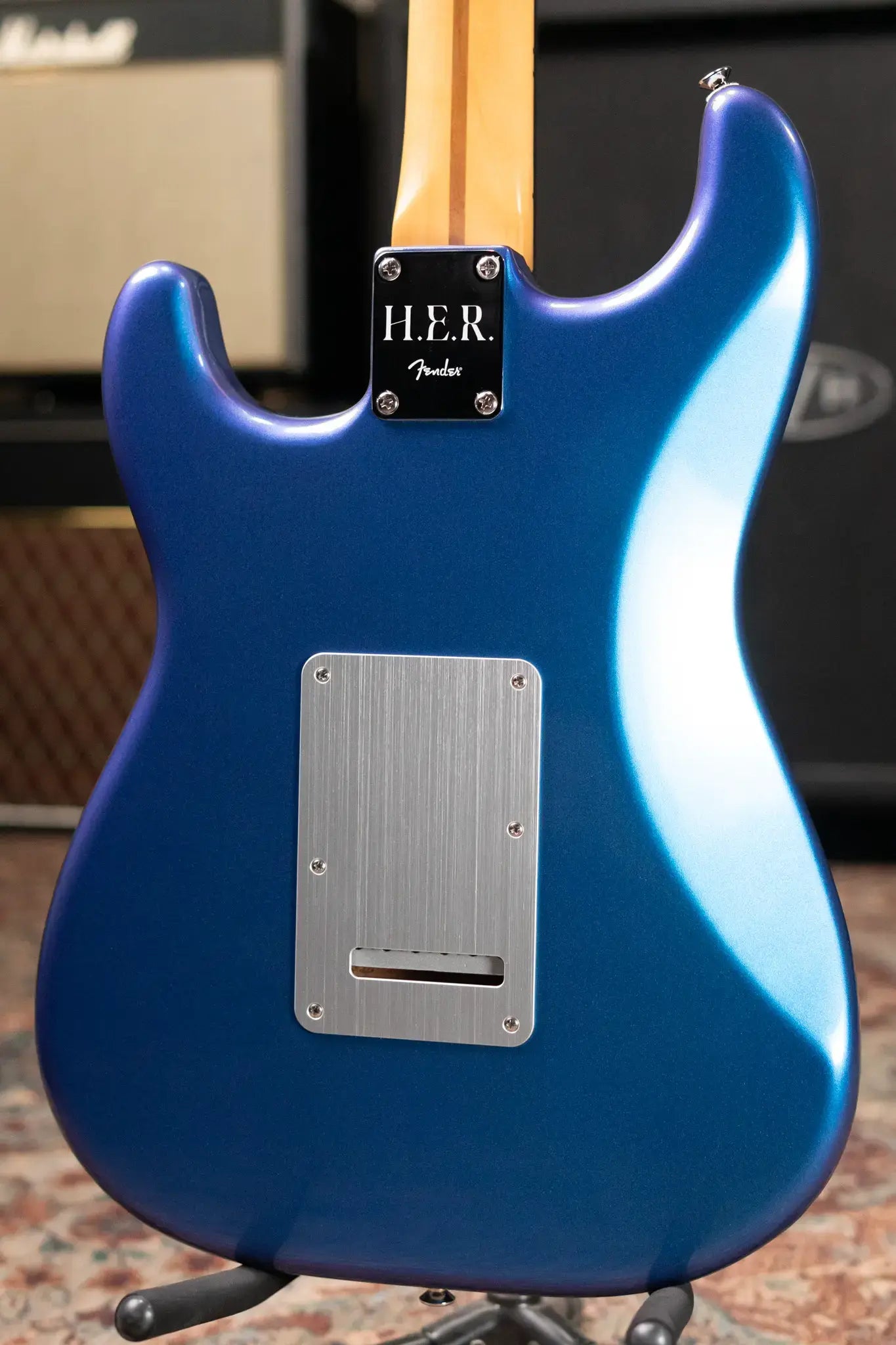 Fender Limited Edition H.E.R. Stratocaster Electric Guitar, Blue Marlin with Gig Bag - Used