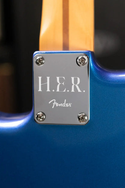 Fender Limited Edition H.E.R. Stratocaster Electric Guitar, Blue Marlin with Gig Bag - Used