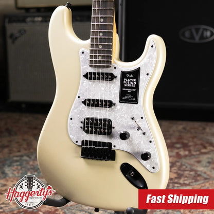 Fender Limited Edition Player Fusion HSS Stratocaster Electric Guitar - Olympic Pearl with Gig Bag