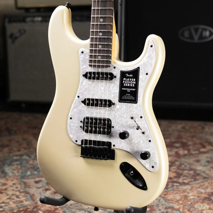 Fender Limited Edition Player Fusion HSS Stratocaster Electric Guitar - Olympic Pearl with Gig Bag