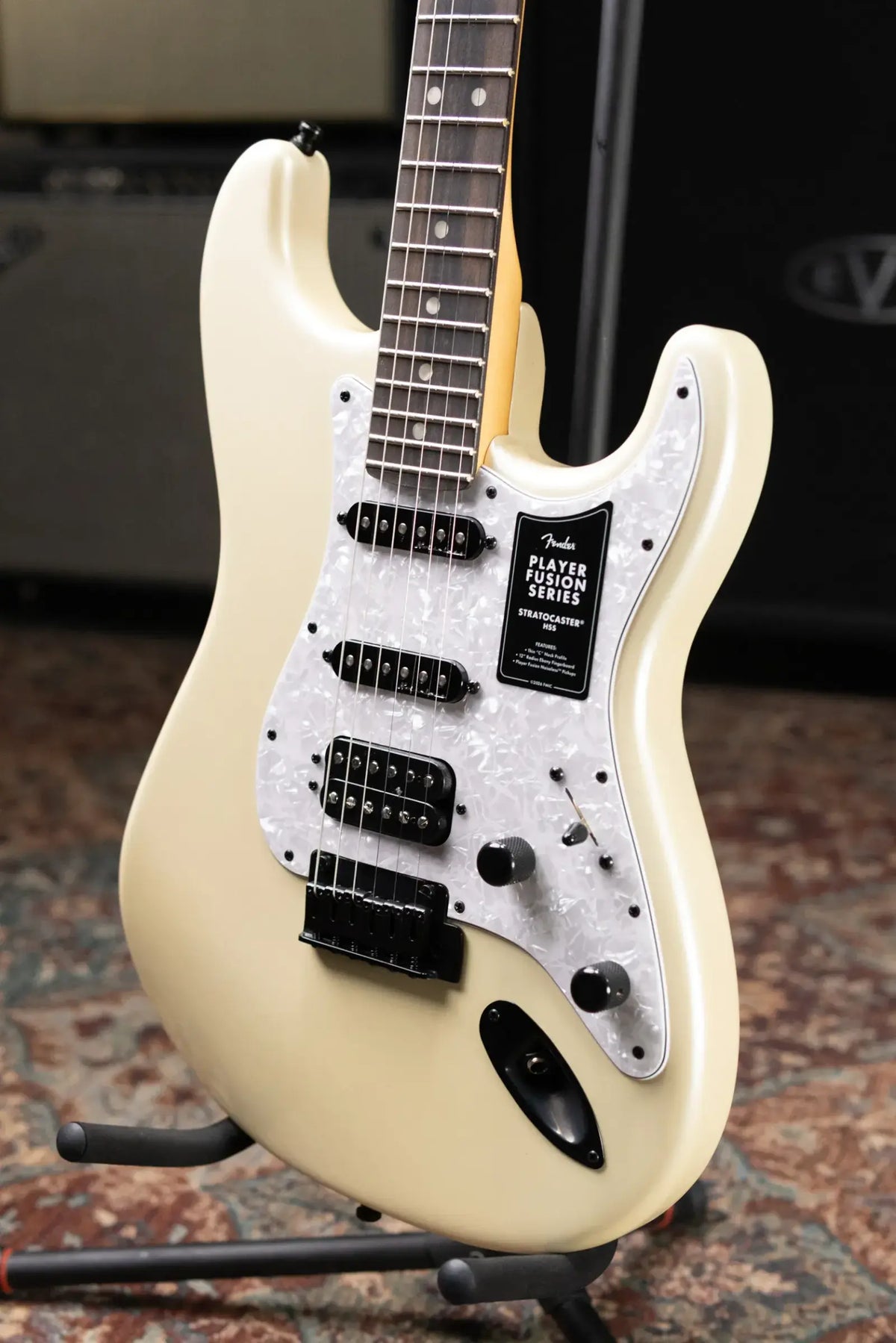 Fender Limited Edition Player Fusion HSS Stratocaster Electric Guitar - Olympic Pearl with Gig Bag