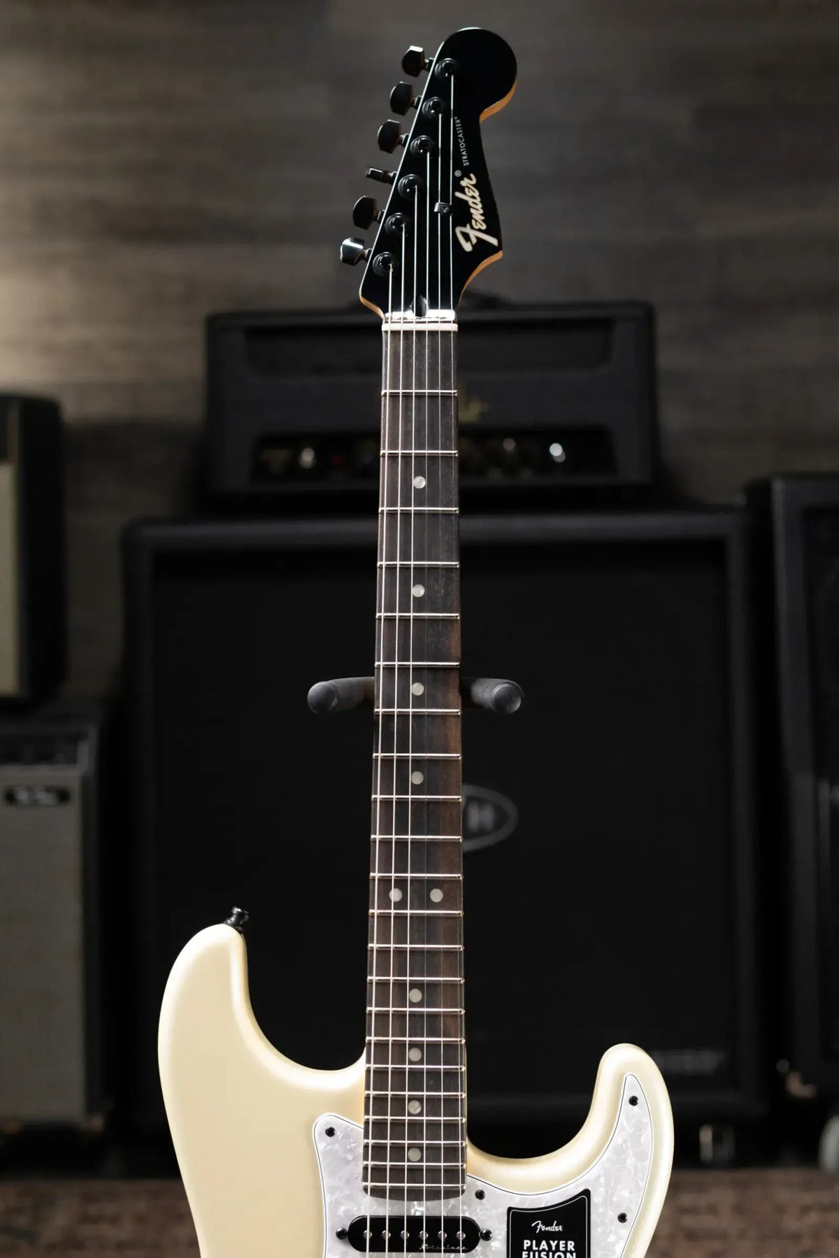 Fender Limited Edition Player Fusion HSS Stratocaster Electric Guitar - Olympic Pearl with Gig Bag