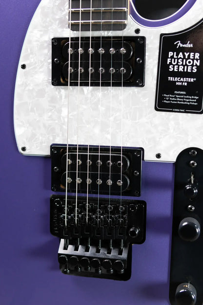 Fender Limited Edition Player Fusion Telecaster HH Floyd Rose Electric Guitar - Aura Metallic with Gig Bag