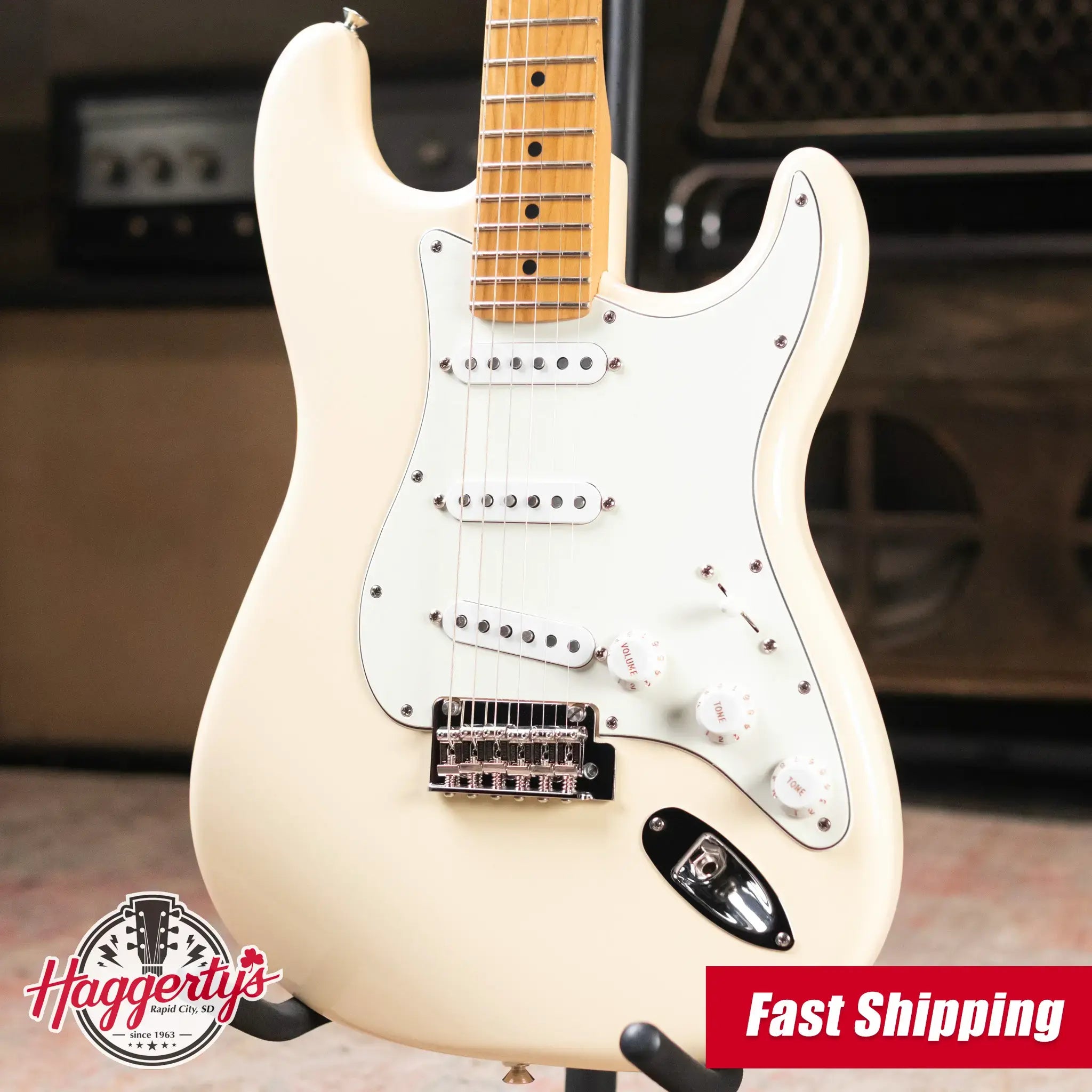 Fender Limited Edition Player II Stratocaster Electric Guitar, Roasted Maple Neck - Olympic White