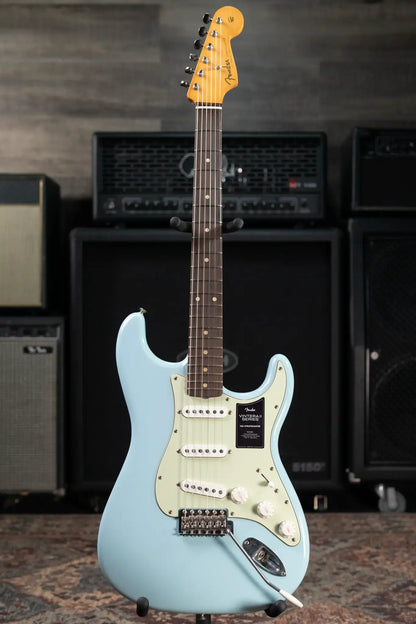 Fender Limited Edition Vintera II Road Worn '60S Stratocaster Electric Guitar - Sonic Blue with Hardshell Case