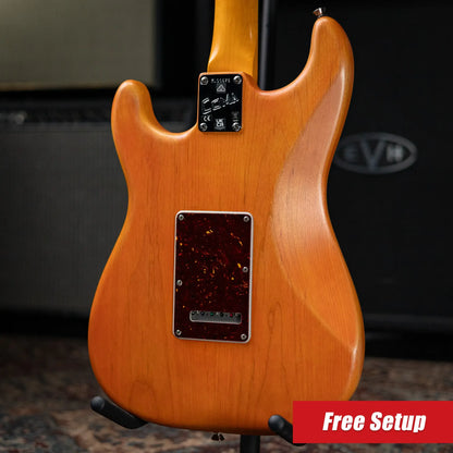 Fender Michael Landau Coma Stratocaster - Coma Red with Vintage-Style Navy Blue Hardshell Case - Demo