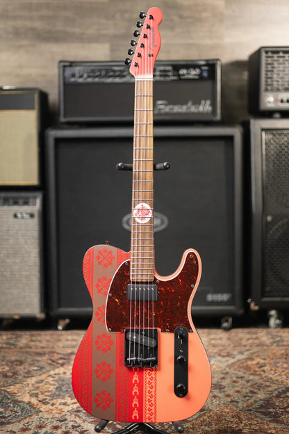 Fender Monster Hunter Rathalos Telecaster Electric Guitar - Rathalos Red with Hardshell Case