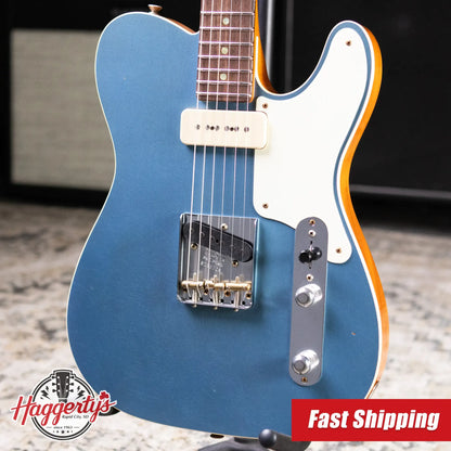 Fender NAMM 2025 #342 Custom Shop Set Neck Fiji Mahogany Telecaster Relic - Apprentice Built by Dan Gonzales - Aged Pelham Blue with Hardshell Case - Used