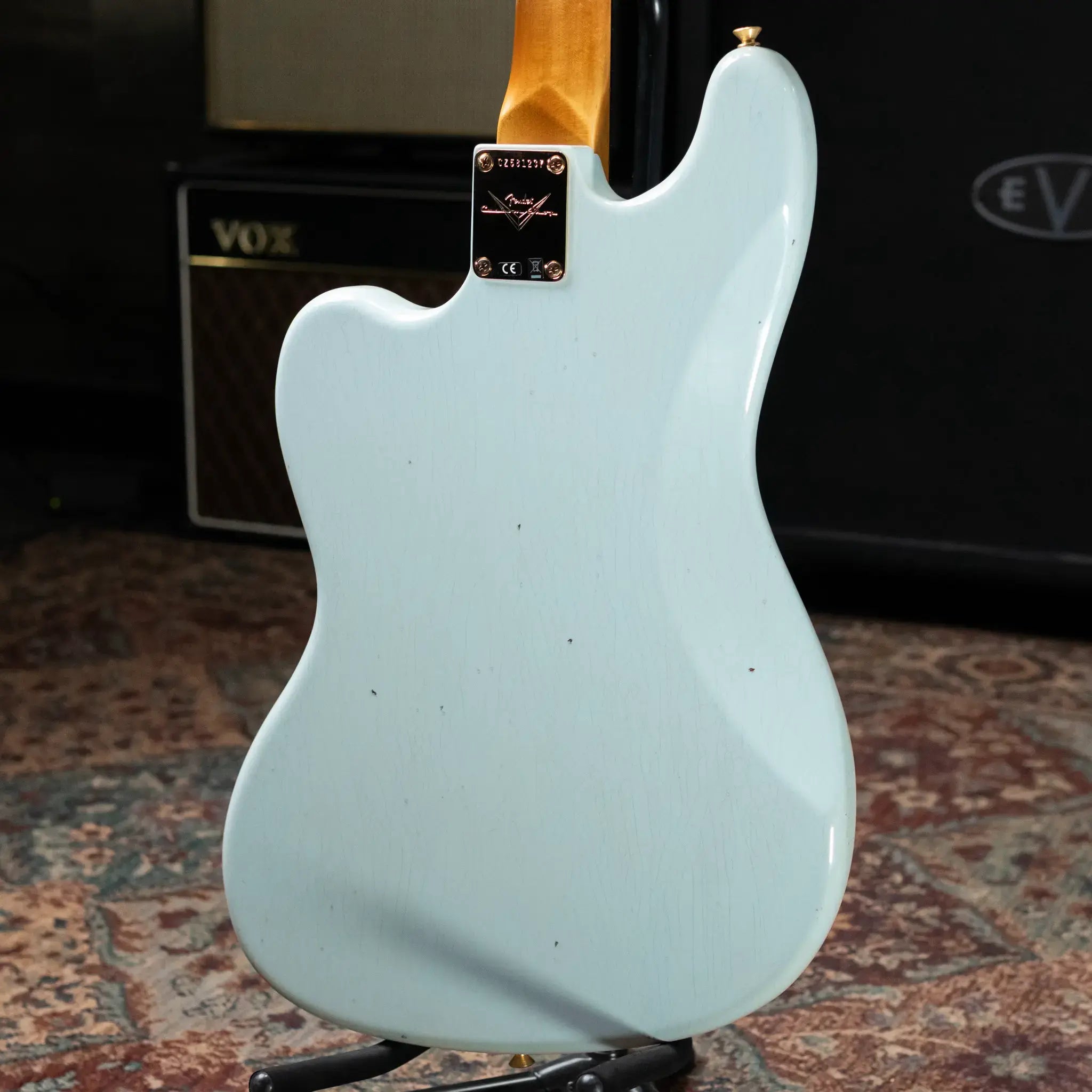 Fender NAMM 2025 #62 Custom Shop 1966 Bass VI Relic Time Machine Series Electric Bass - Faded Aged Sonic Blue with Hardshell Case