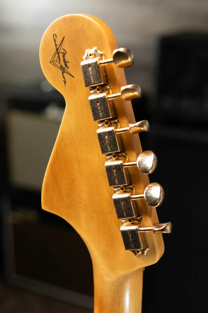 Fender NAMM 2025 #62 Custom Shop 1966 Bass VI Relic Time Machine Series Electric Bass - Faded Aged Sonic Blue with Hardshell Case