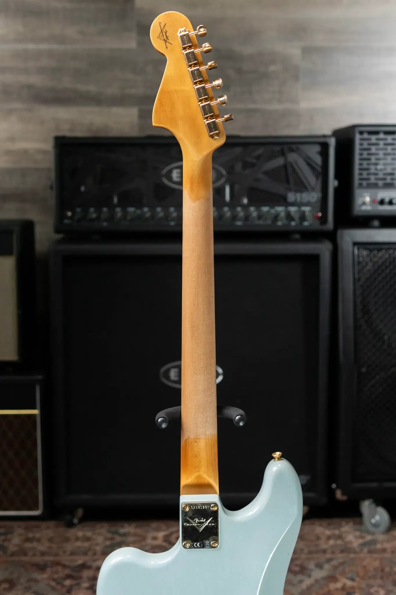 Fender NAMM 2025 #62 Custom Shop 1966 Bass VI Relic Time Machine Series Electric Bass - Faded Aged Sonic Blue with Hardshell Case