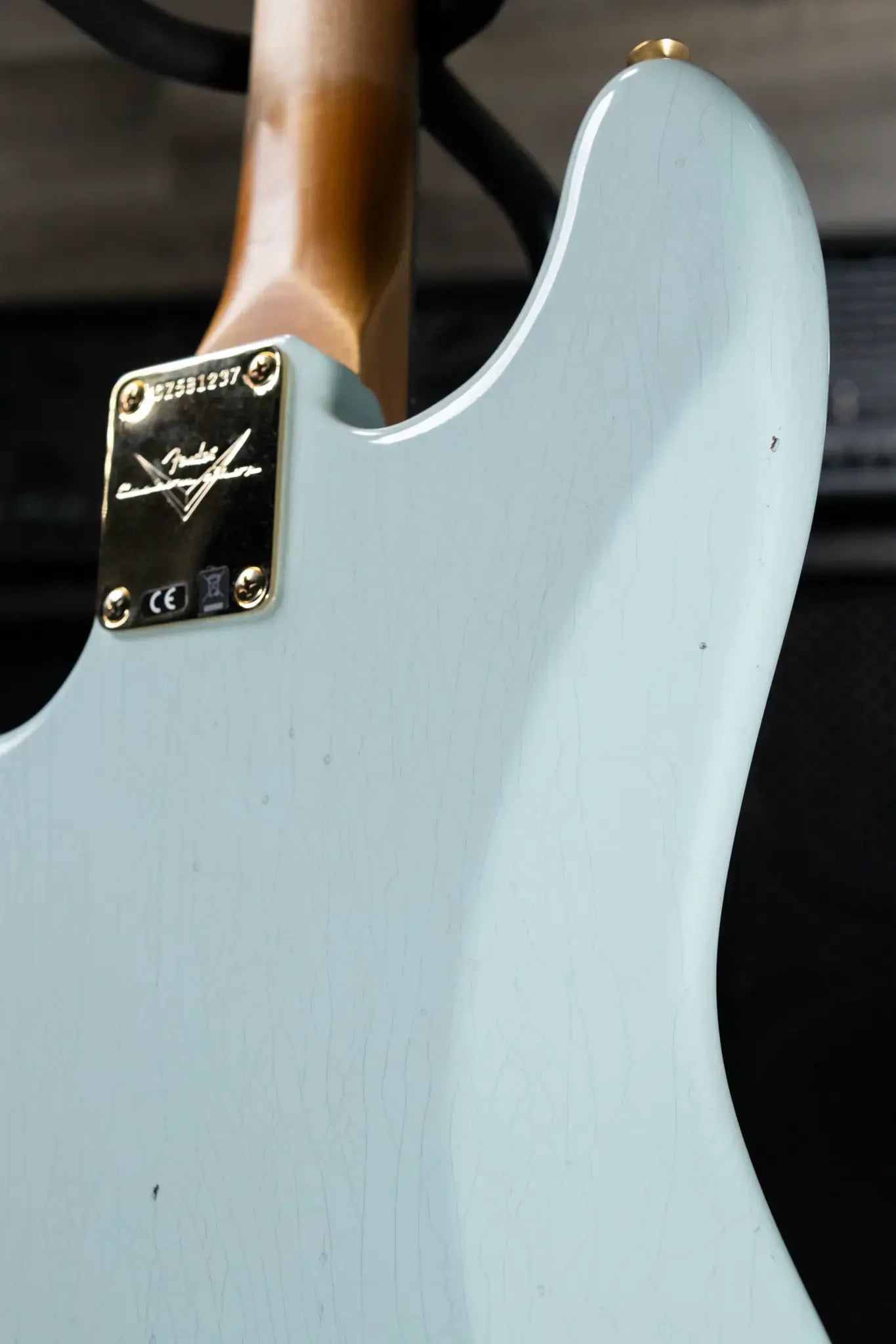 Fender NAMM 2025 #62 Custom Shop 1966 Bass VI Relic Time Machine Series Electric Bass - Faded Aged Sonic Blue with Hardshell Case
