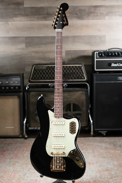 Fender NAMM 2025 #60 Custom Shop 1966 Bass VI Relic Time Machine Series Electric Bass - Black with Hardshell Case