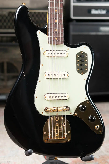 Fender NAMM 2025 #60 Custom Shop 1966 Bass VI Relic Time Machine Series Electric Bass - Black with Hardshell Case