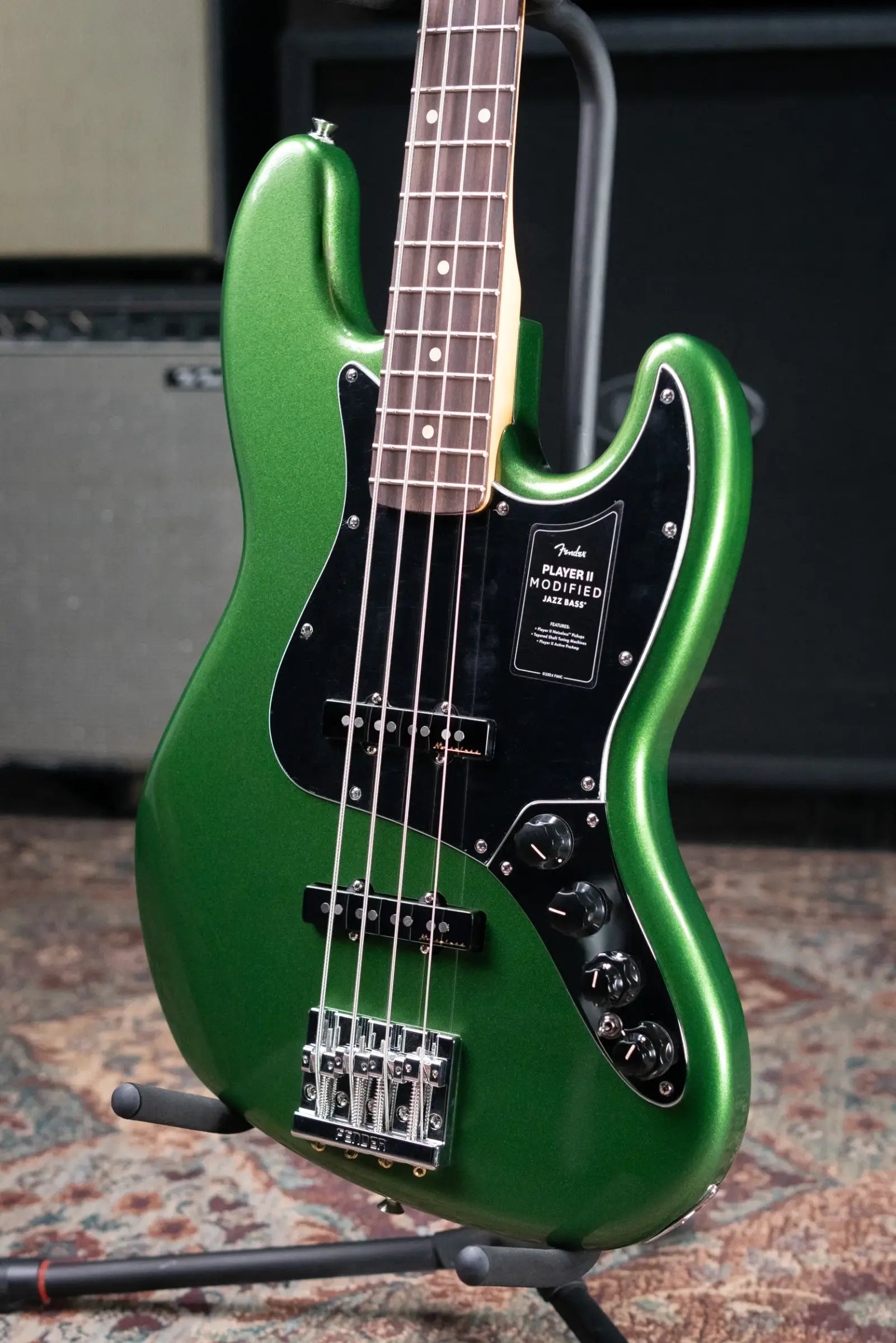 Fender Player II Modified Active Jazz Bass - Harvest Green Metallic with Gig Bag