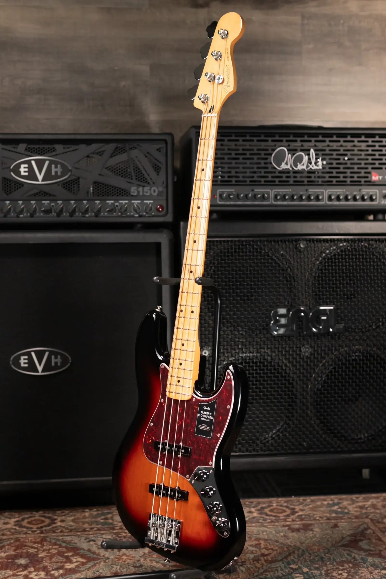 Fender Player II Modified Active Jazz Bass, Maple Fingerboard - 3 Tone Sunburst with Gig Bag