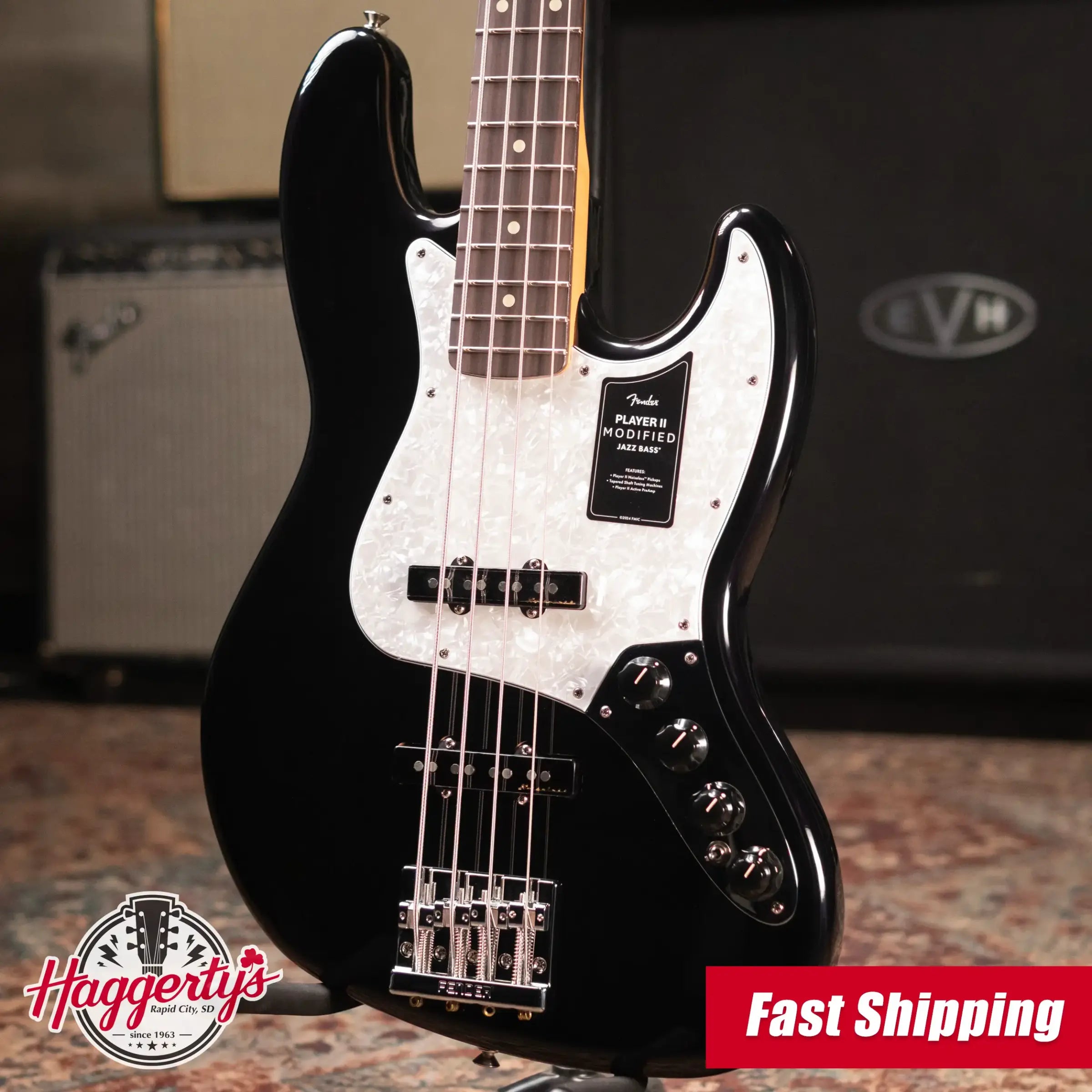 Fender Player II Modified Active Jazz Bass, Rosewood Fingerboard - Dusk with Gig Bag