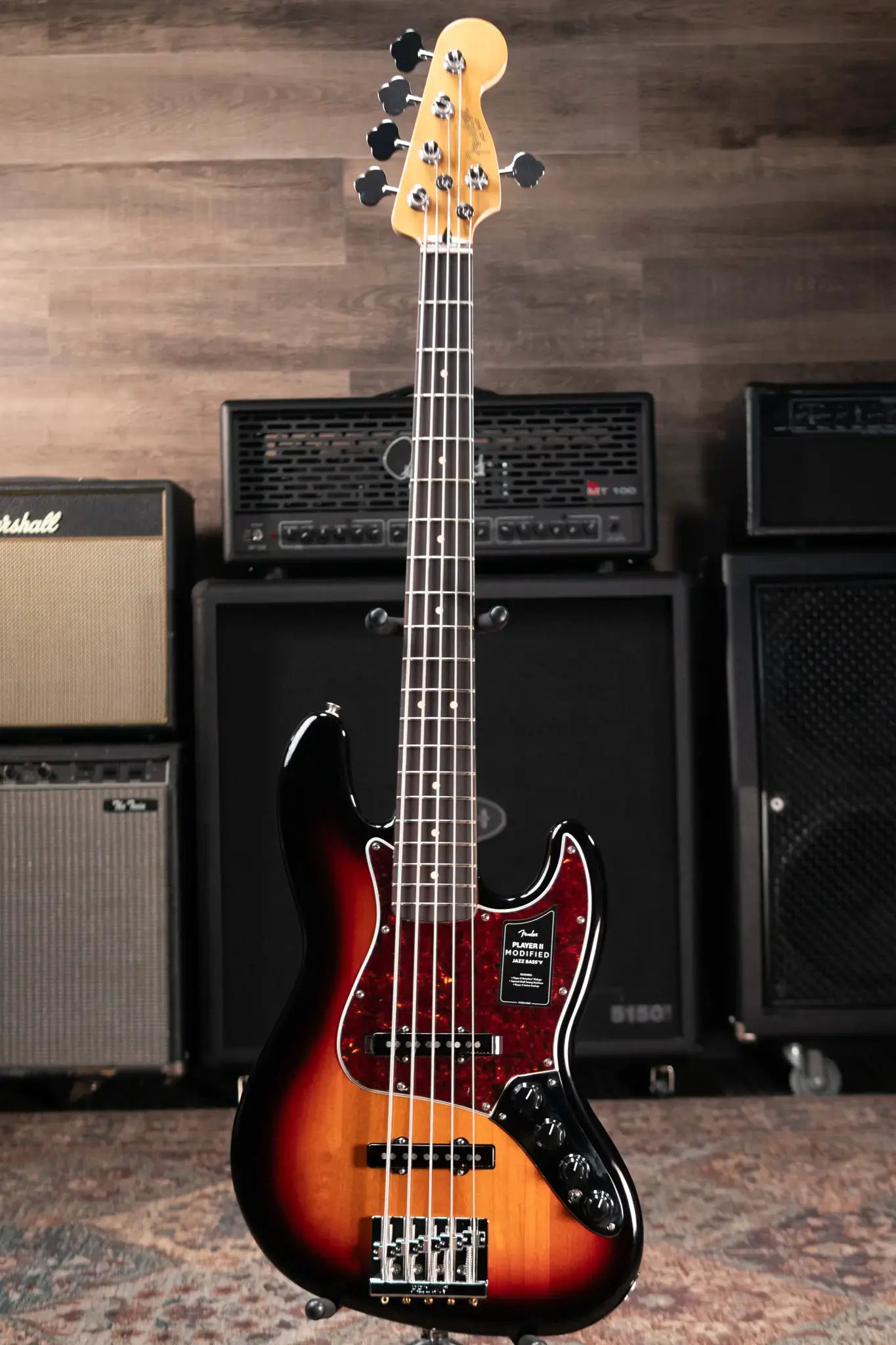 Fender Player II Modified Active Jazz Bass V - 3-Color Sunburst with Gig Bag