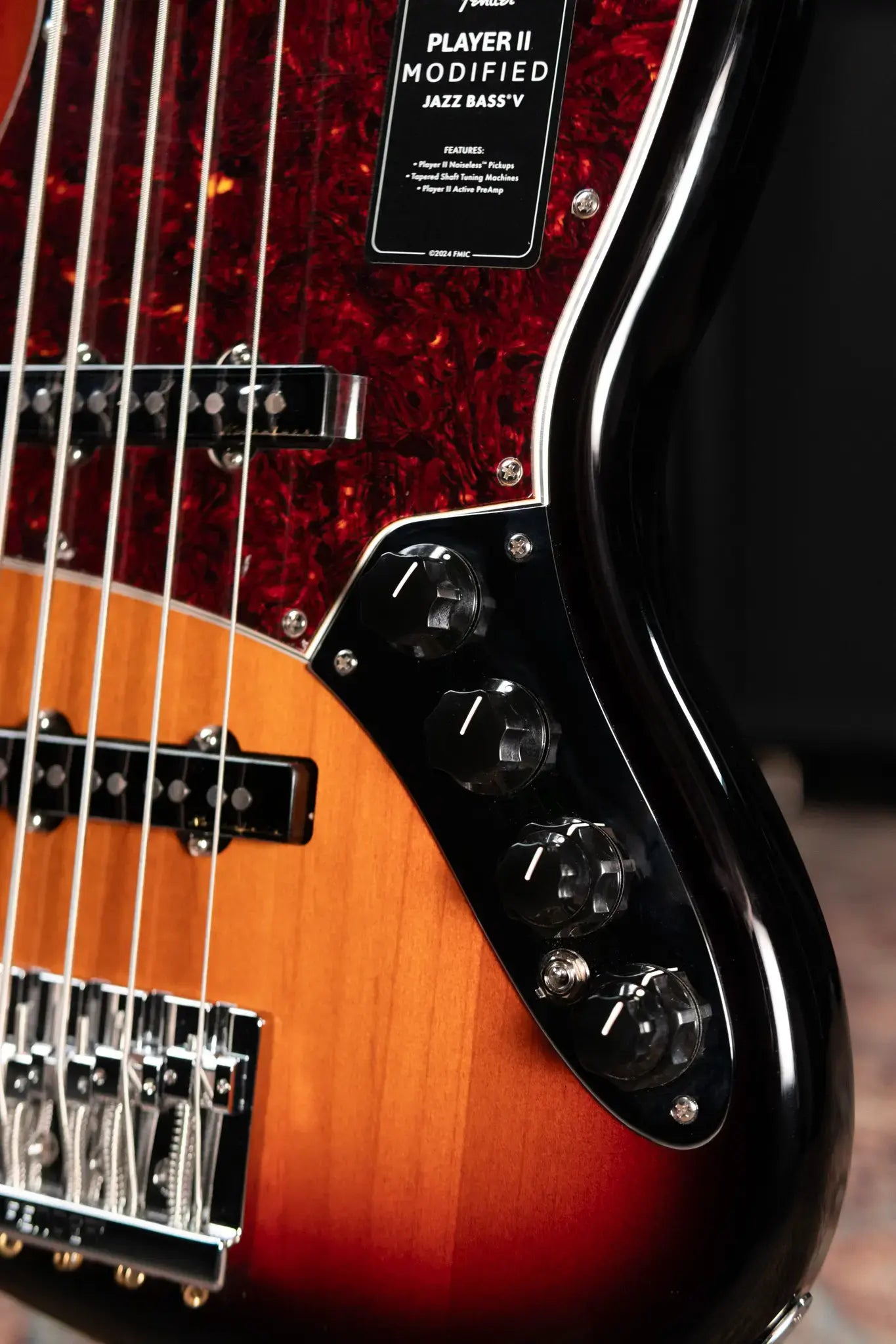 Fender Player II Modified Active Jazz Bass V - 3-Color Sunburst with Gig Bag