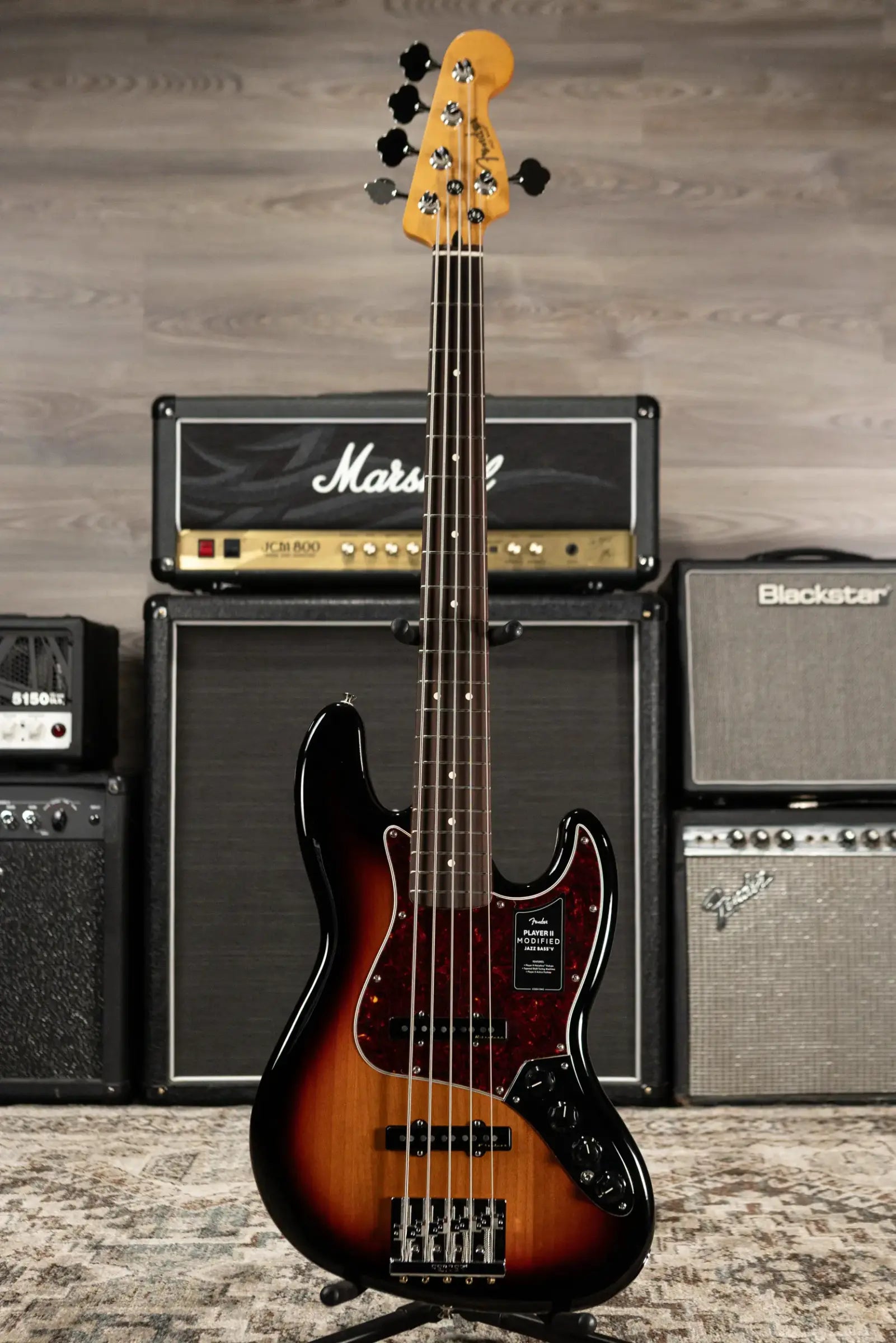 Fender Player II Modified Active Jazz Bass V - 3-Color Sunburst with Gig Bag