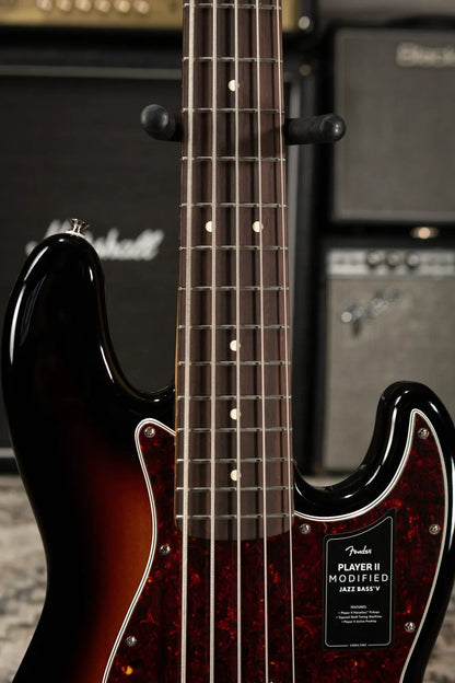 Fender Player II Modified Active Jazz Bass V - 3-Color Sunburst with Gig Bag
