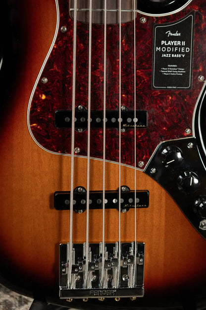 Fender Player II Modified Active Jazz Bass V - 3-Color Sunburst with Gig Bag