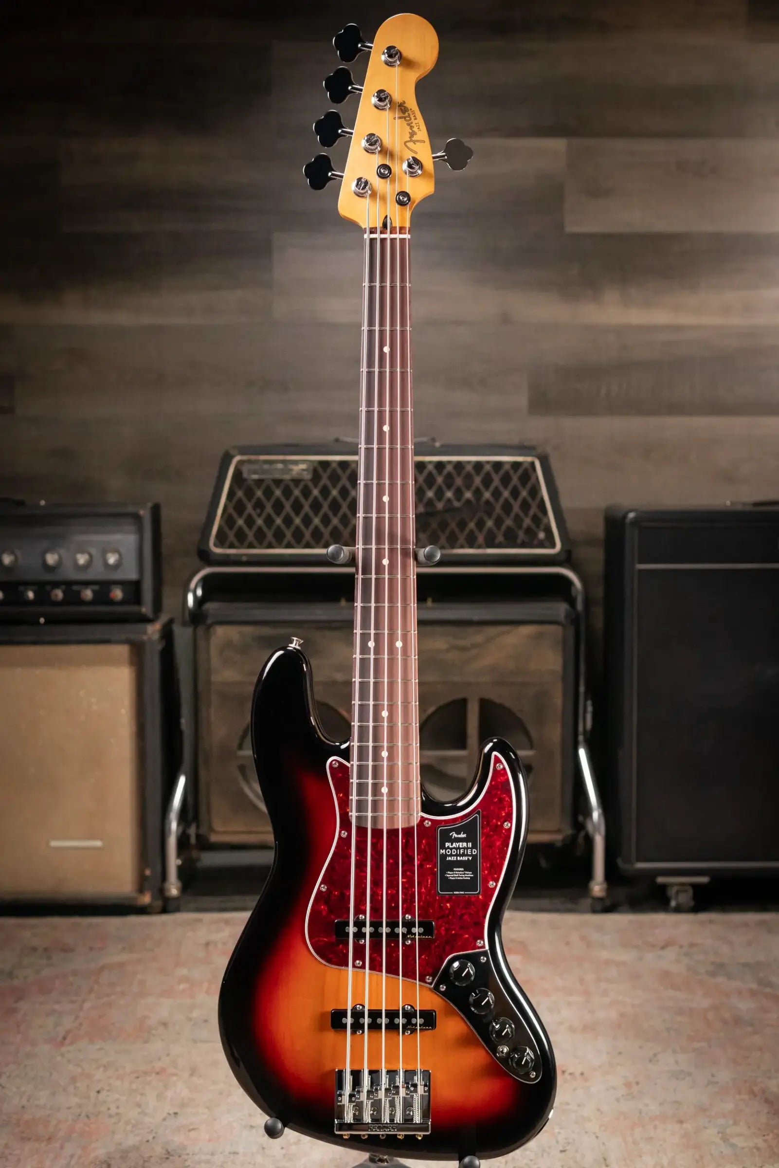 Fender Player II Modified Active Jazz Bass V - 3-Color Sunburst with Gig Bag